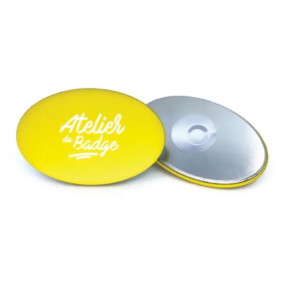 oval magnetic badge