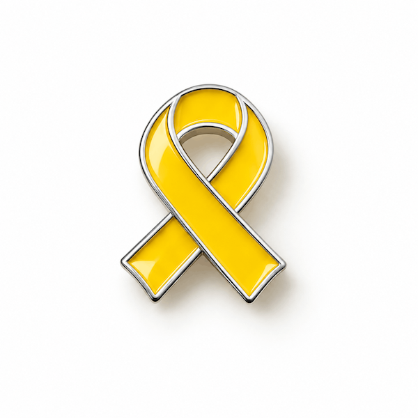 Pin's ruban jaune