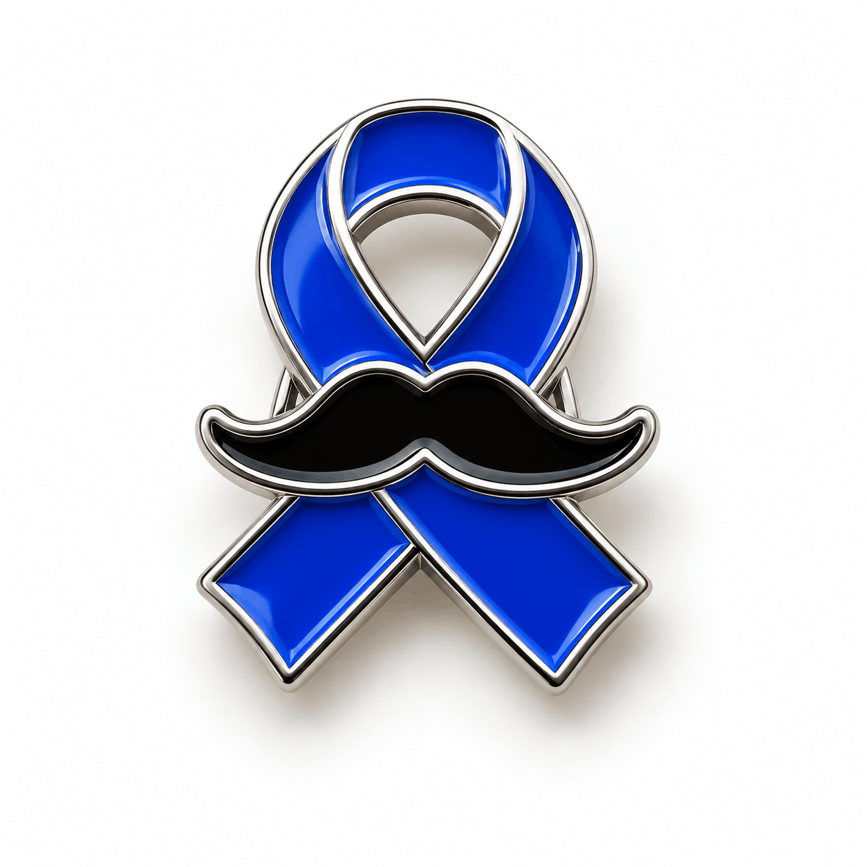 Pin's ruban moustache prostate