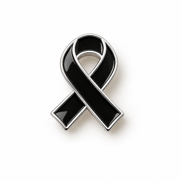 Pin's ruban noir