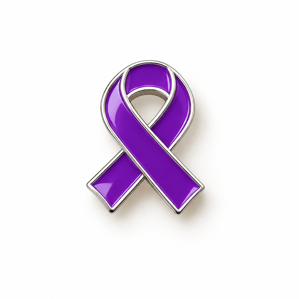 Pin's ruban violet